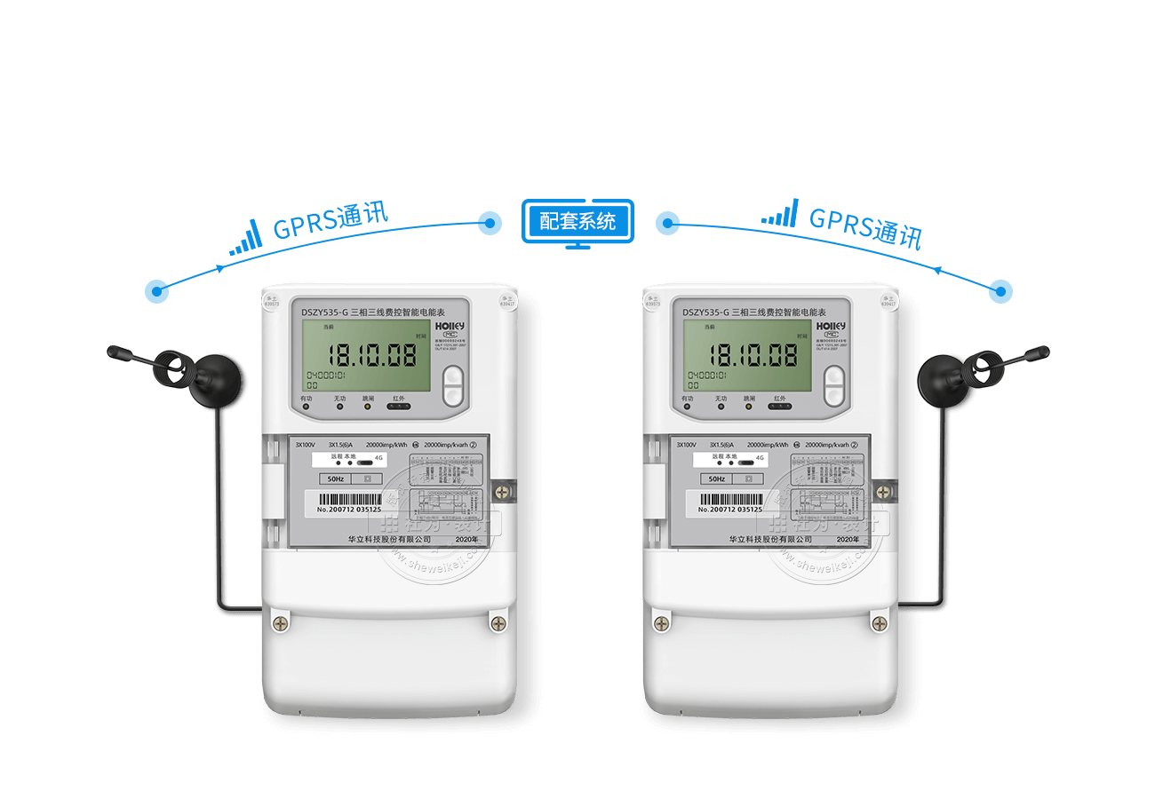 電表內(nèi)置GPRS無線模塊，無需額外配置采集設備